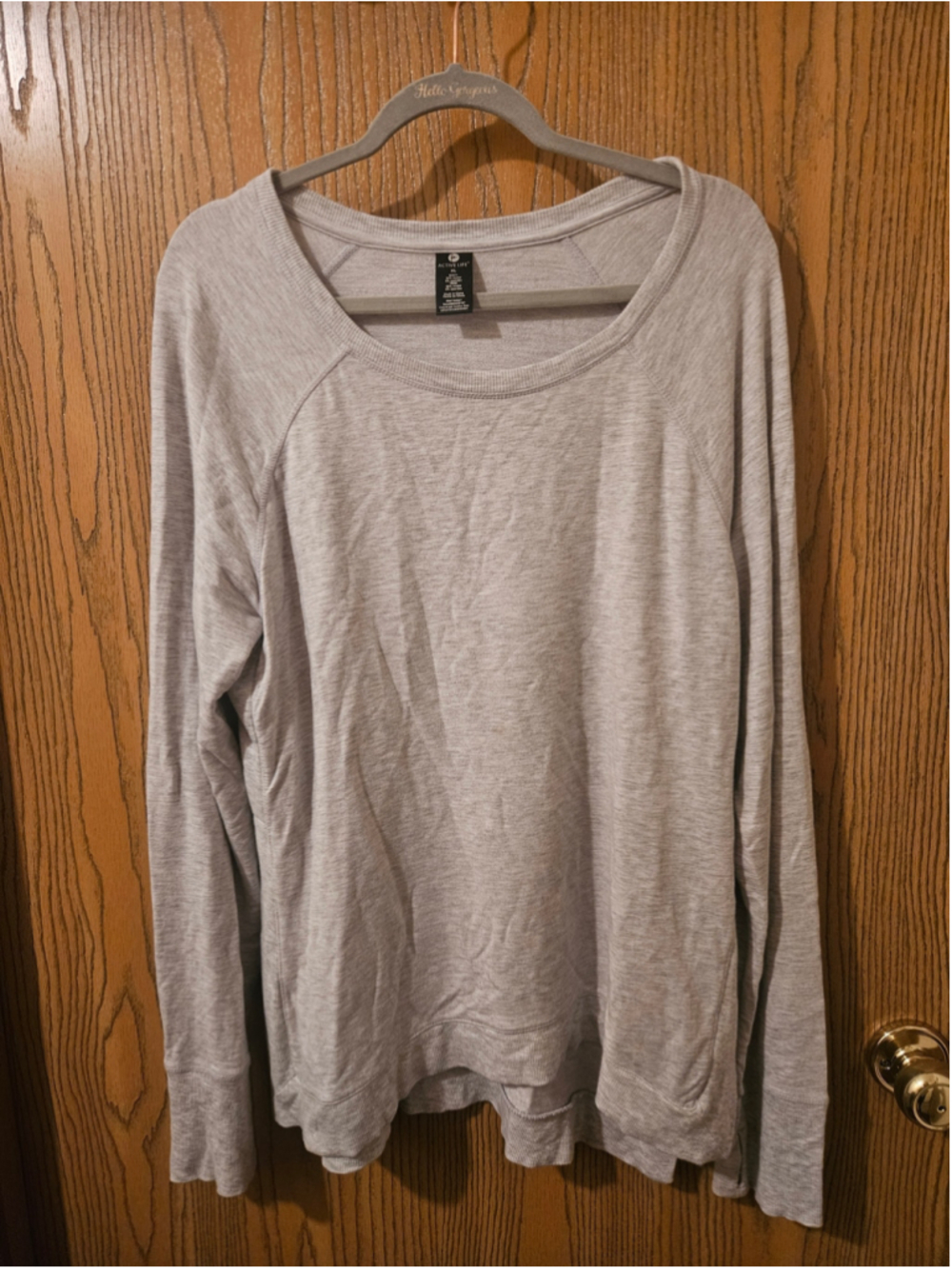 Women's Active Life Grey Long Sleeve Sweatshirt Size XL